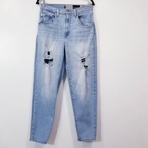 Levi's Silver Tab Distressed Ripped Mom Jeans
